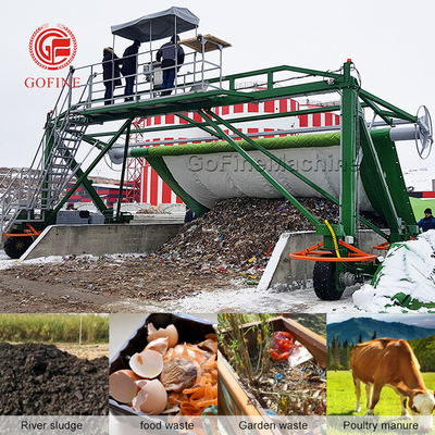 Ligne de production d'engrais organiques pour déchets alimentaires avec machine de couverture de recyclage de compostage
