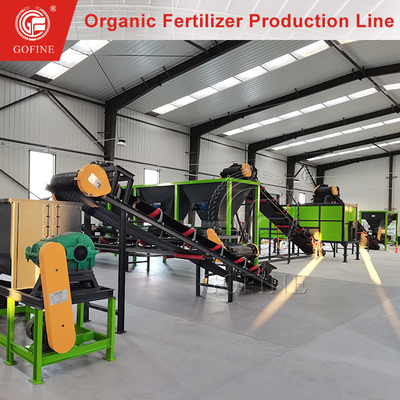 Ligne de production d'engrais organiques de 1 à 2 tonnes par heure avec certification CE pour la protection de l'environnement