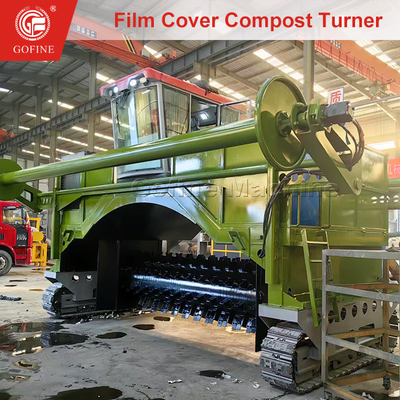 Transformateur de compost pour engrais organiques mobiles avec fonction de revêtement de film en rouleau