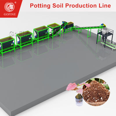 Mélangeur de terre de jardin Équipement de mélange de terreau Ligne de production de mélange